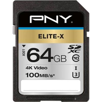 PNY Elite-X SDXC SD kort 64 GB